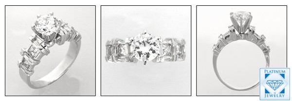 FINEST CUBIC ZIRCONIA in WHITE GOLD SETTING
