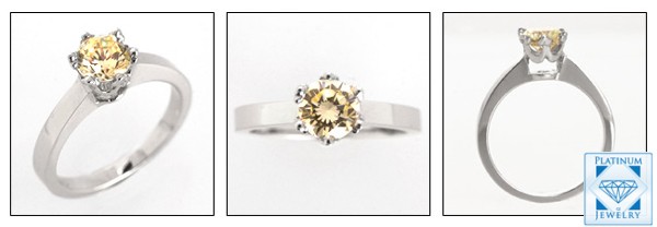 0.75 CT ROUND CZ IN CROWN SETTING/ SOLITAIRE