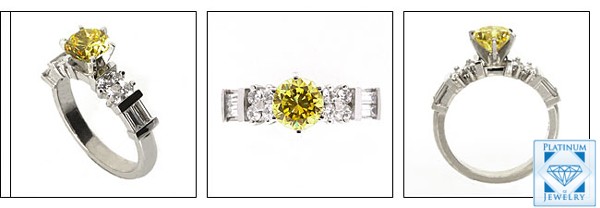 Canary CZ Engagement Ring-2980