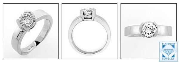 AAA HIGH QUALITY 1 CARAT CZ SOLITAIRE/PLATINUM