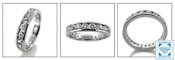 2 CARAT TOTAL ROUND CZ ETERNITY BAND