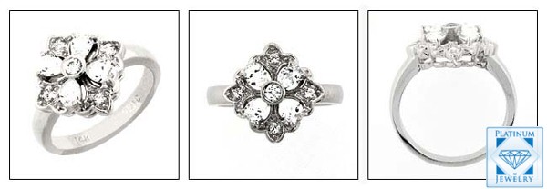 ANTIQUE STYLE CUBIC ZIRCONIA ANNIVERSARY RING