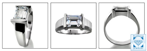 1.5 CT. HIGH QUALITY CUBIC ZIRCONIA LOW SET SOLITAIRE RING