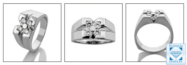 RING FOR MEN WITH ROUND CZ