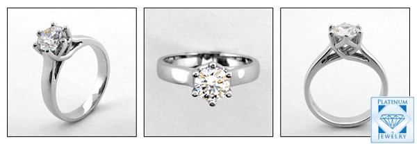 1Ct. ROUND CZ SOLITAIRE RING /6358