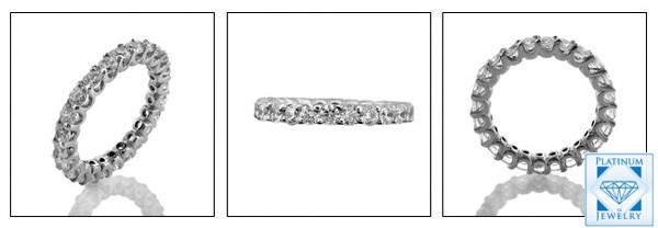 # views of eternity ring with round cubic zirconia stones