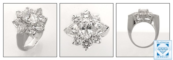 Oval/ Round /Pear shaped Highest Quality CZ Ring
