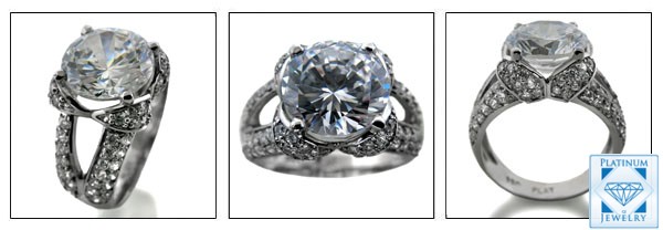 AAA HIGH QUALITY 3 CARAT ROUND CZ RING