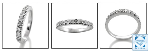 AAA high quality round cz stones  pave wedding band