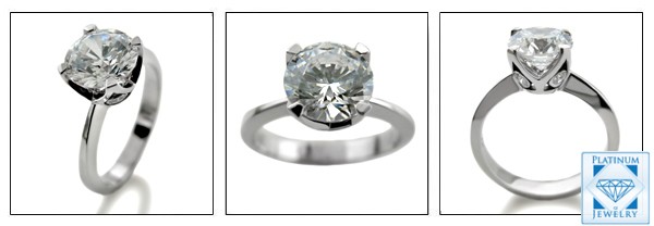 AAA HIGH QUALITY ROUND CZ SOLITAIRE RING