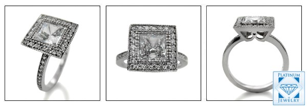 AAA high quality 1.5 carat cz ring