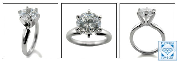 2.5 ROUND CZ 6 PRONG SOLITAIRE RING