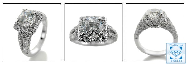AAA HIGH QUALITY ROUND CZ CENTER ANNIVERSARY RING