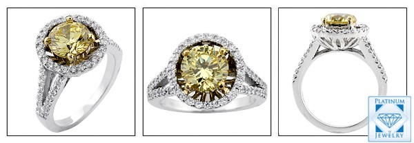 CZ CANARY RING
