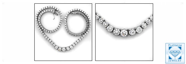 HIGH QUALITY ROUND CUBIC ZIRCONIA 4 PRONG NECKLACE