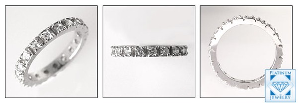 CZ Eternity band in 14k white gold