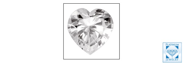 0.75 HEART SHAPE  FAKE DIAMOND