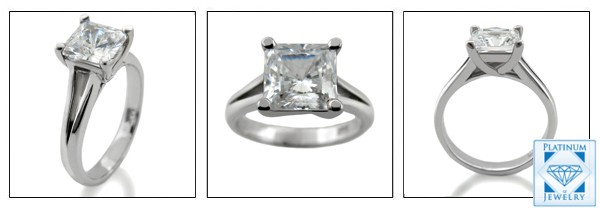 PRINCESS SOLITAIRE RING CZ