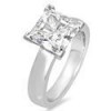 Platinum Solitaire ring with cz 