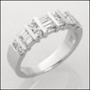 ROUND AND BAGUETTE CHANNEL SET CZ WEDDING BAND