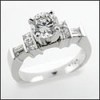 1 CARAT CZ in 4 PRONG SETTING /SOLID PLATINUM RING