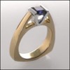MODERN AND UNIQUE TWO TONE GOLD RING/ SAPPHIRE CUBIC ZIRCONIA 