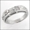  CUBIC ZIRCONIA ROUND AND BAGUETTE CHANNEL WEDDING BAND