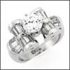 FANCY 1CT. CUBIC ZIRCONIA ENGAGEMENT RING/CHANNEL SIDES