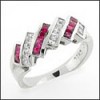 Ruby and Diamond CZ Fine Ring
