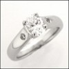 OVAL CUBIC ZIRCONIA WHITE GOLD SOLITAIRE RING
