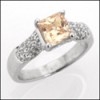 Champaign color high quality cubic zirconia anniversary ring