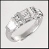 Stunning Round and Baguette Channel set CZ Wedding Band