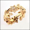 Flower Eternity Band in yellow gold