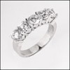 Heart Shaped Platinum Mounting with 5 Cubic Round Stones