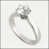 1 CARAT SOLITAIRE CUBIC ZIRCONIA RING/6 PRONG