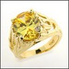 5 CARAT CUBIC ZIRCONIA OVAL CANARY COLOR ANNIVERSARY RING
