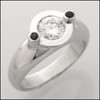 One of a kind 1ct. Round cz stone in bezel setting/Dome Shank