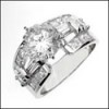 AAA HIGH QUALITY 2.25 ROUND CZ ENGAGEMENT RING/SOLID PLATINUM