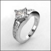 Finest AAA high quality 1CT. Princess Cut CZ ENGAGEMENT RING/ CHANNEL SIDES