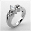 Best Quality  0.75 carat CUBIC ZIRCONIA  Princess cut Engagement ring
