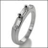BAGUETTE CUBIC ZIRCONIA WHITE GOLD WEDDING BAND