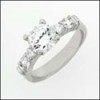 ROUND 1.25 Ct. CZ  Platinum Engagement Ring