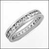 ROUND CUBIC ZIRCONIA ETERNITY CHANNEL SET BAND IN WHITE GOLD