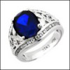 4 Ct. OVAL SAPPHIRE CZ ANNIVERSARY RING