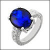 6 CT. OVAL SAPPHIRE CZ ANNIVERSARY RING