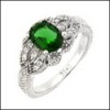 1.5 Ct. OVAL EMERALD COLOR CZ RING