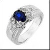 PLATINUM RING WITH 1CT OVAL SAPPHIRE CZ