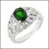 1.5 Ct. OVAL EMERALD COLOR CZ VINTAGE STYLE RING  