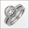DIAMOND CUBIC ZIRCONIA 1.0 Ct. Engagement Ring Set