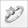ROUND BAGUETTE CZ ENGAGEMENT RING - 5464